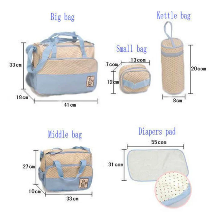 5pc Nappy Bag Set