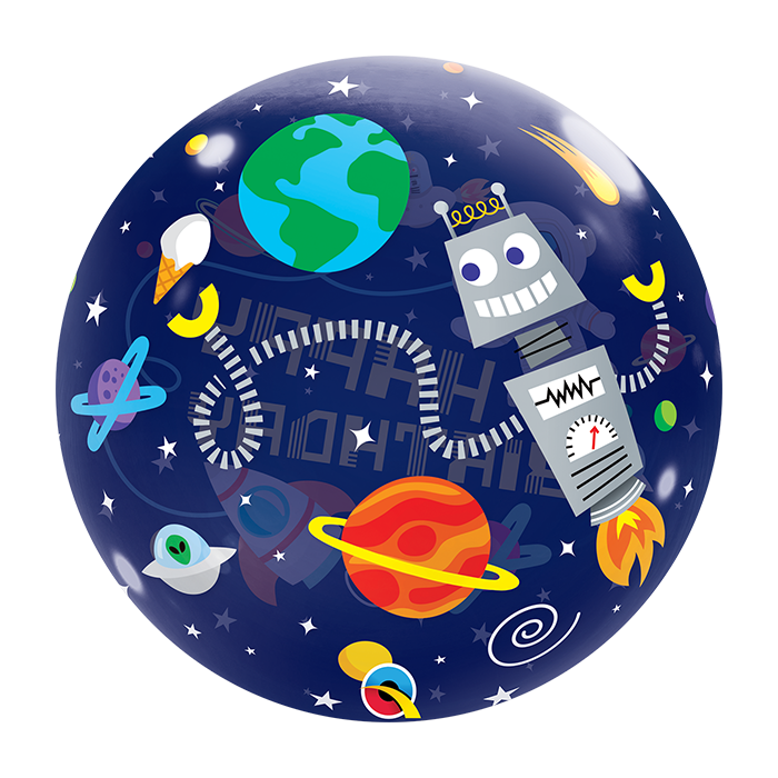 22 INCH SINGLE BUBBLE BIRTHDAY OUTER SPACE 1