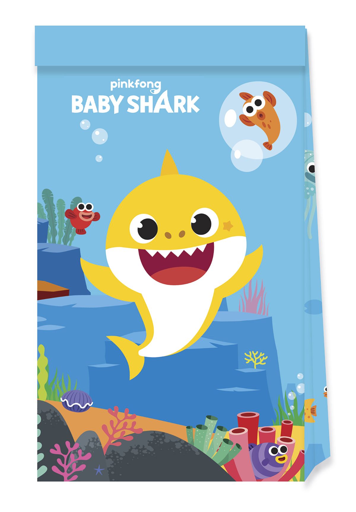 BABY SHARK PAPER PARTY BAGS 4CT