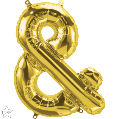 16 IN FOIL AMPERSAND GOLD AIR FILLED 1CTP
