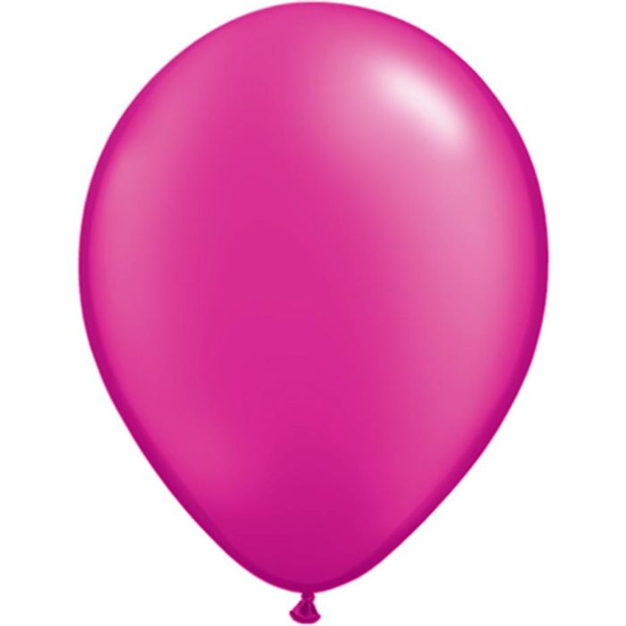 5 INCH LATEX PLAIN RND PRL MAGENTA 100CTP