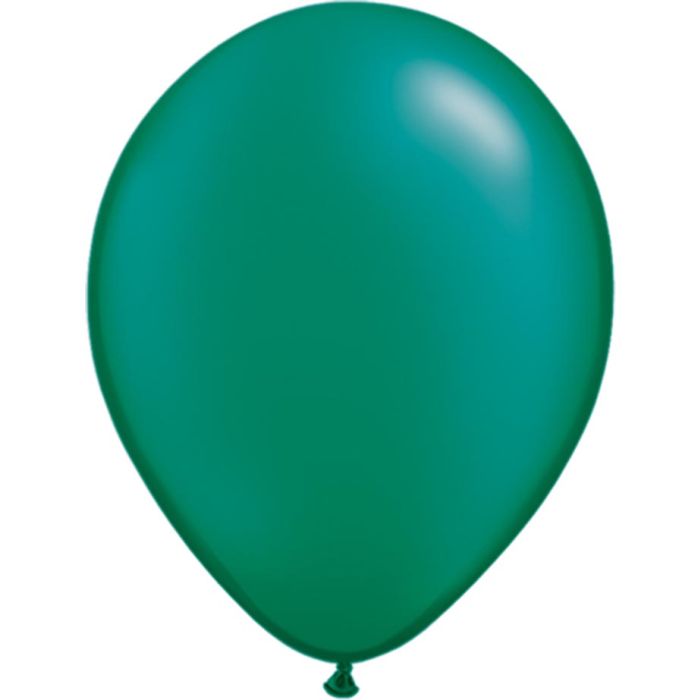 5 INCH LATEX PLAIN RND PRL EMERALD 100CTP