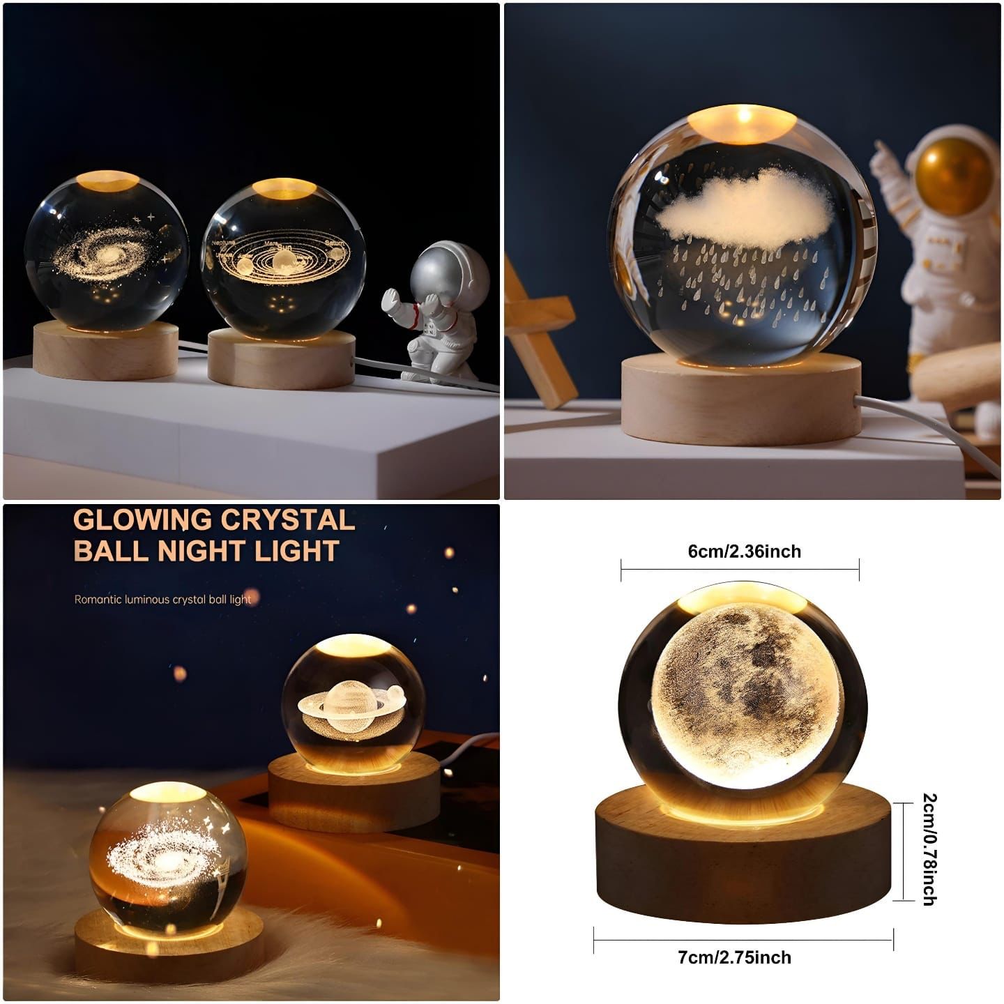 6cm SPACE BALLS - USB POWERED
