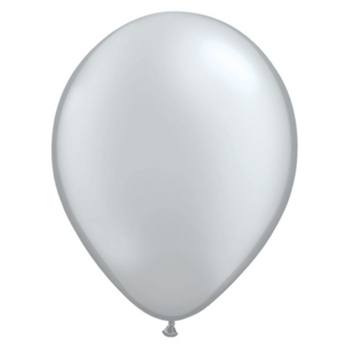 11 INCH LATEX RND SILVER 100CTP