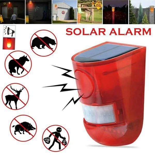 Solar Alarm LED Light
