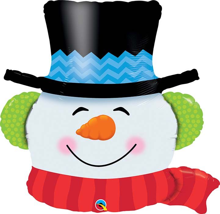 36 INCH FOIL SHAPE SMILIN SNOWMAN 1CTP