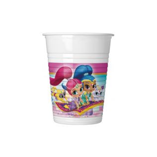 SHIMMER&SHINE GLITER FRIENDS PLSTIC CUPS 200ML 8CT