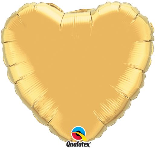 18 INCH FOIL HRT METALLIC GOLD PLAIN 1CTL