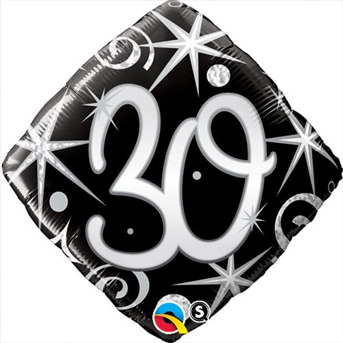 18 INCH FOIL AGE 30 ELEGNT SPARKL N SWIRLS 1CTP
