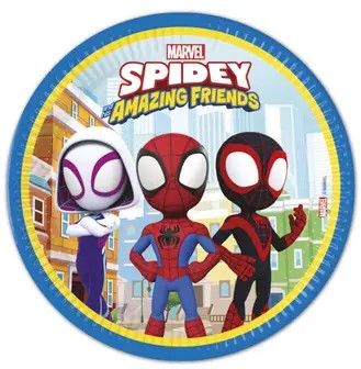 SPIDEY & FRIENDS PAPER PLATES LARGE 23CM 8CT