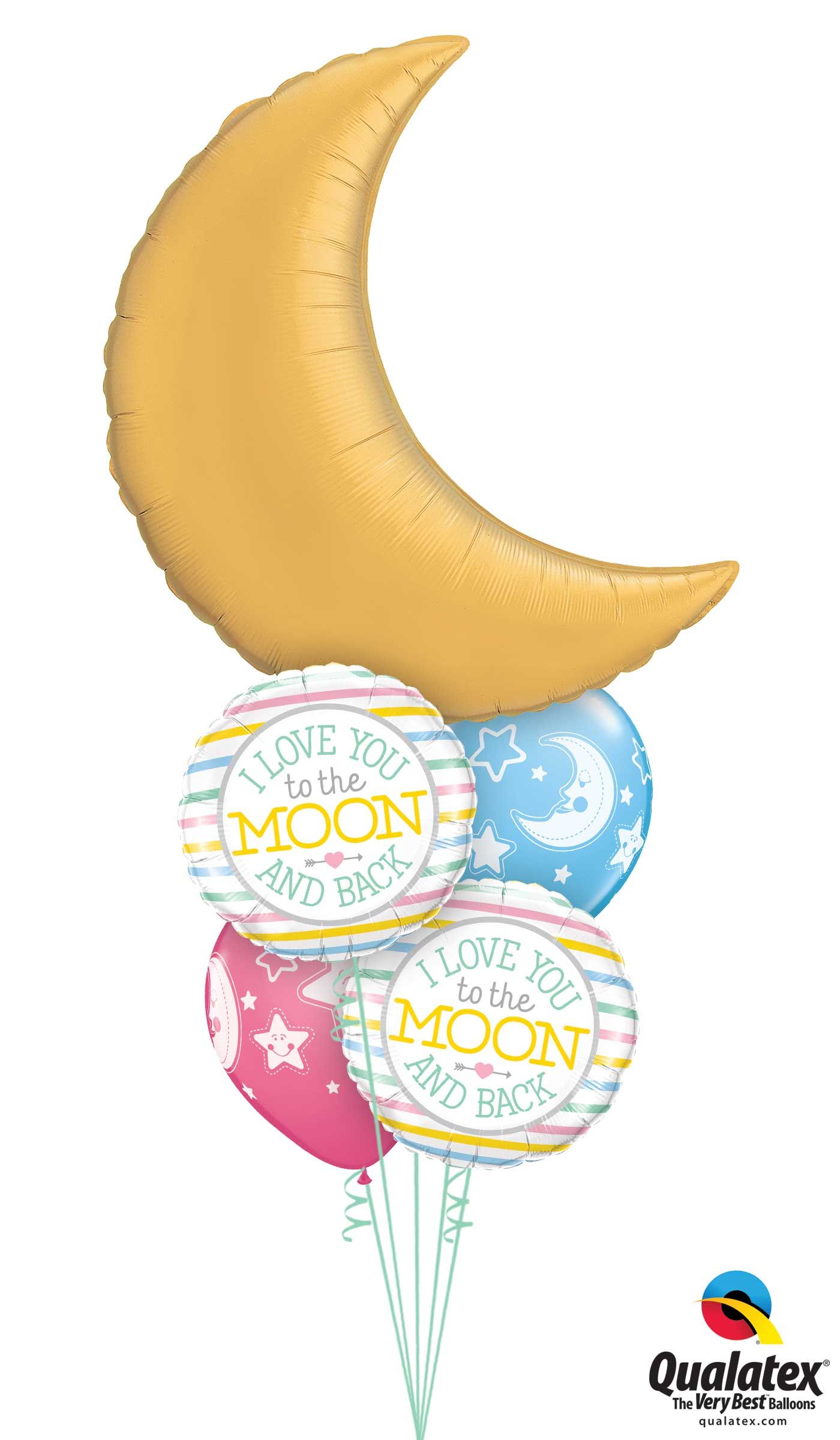 11 INCH LATEX RND SPEC AST BABY MOON & STARS 50CTP