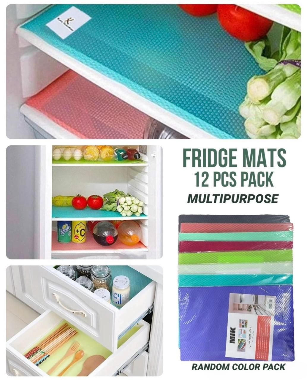 Silicone Fridge Mats 12 Piece Set