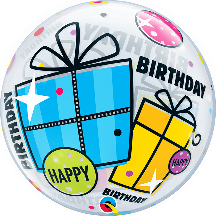 22 INCH SINGLE BUBBLE BDAY FUN & FUNKY GIFTS 1CTP