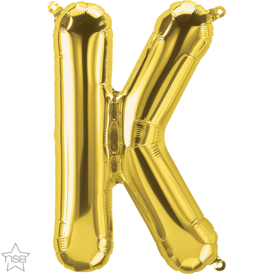 16 IN FOIL GOLD LETTER K AIR FILLED 1CTP