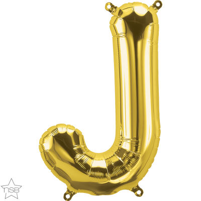 34 INCH FOIL GOLD LETTER J 1CTP