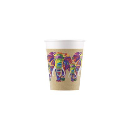 ECO COMPOSTABLE ELEPHANT PAPER CUPS 200ML 8CT