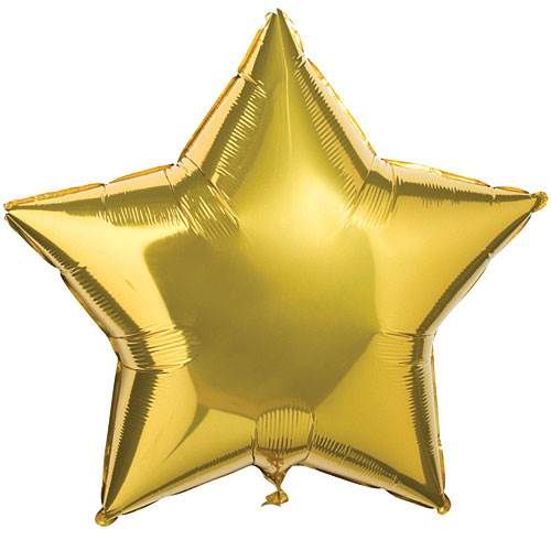 18 INCH AIR-HELIUM FOIL GOLD STAR 1CTP-