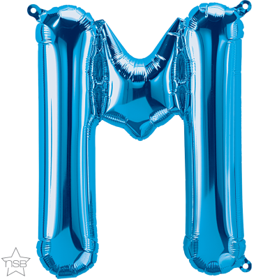 16 IN FOIL BLUE LETTER M AIR FILLED 1CTP