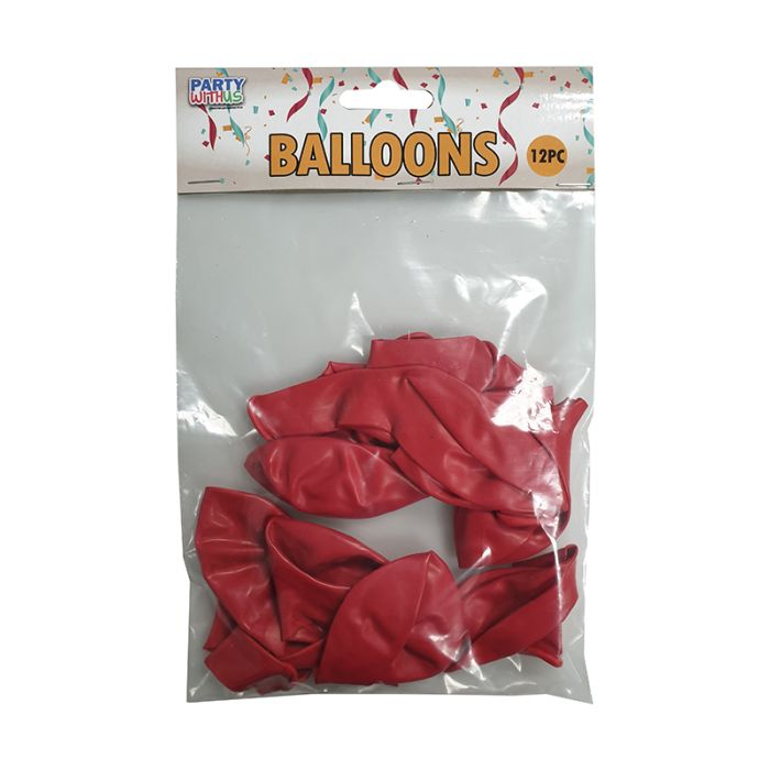 12 INCH LATEX STANDARD BALLOONS