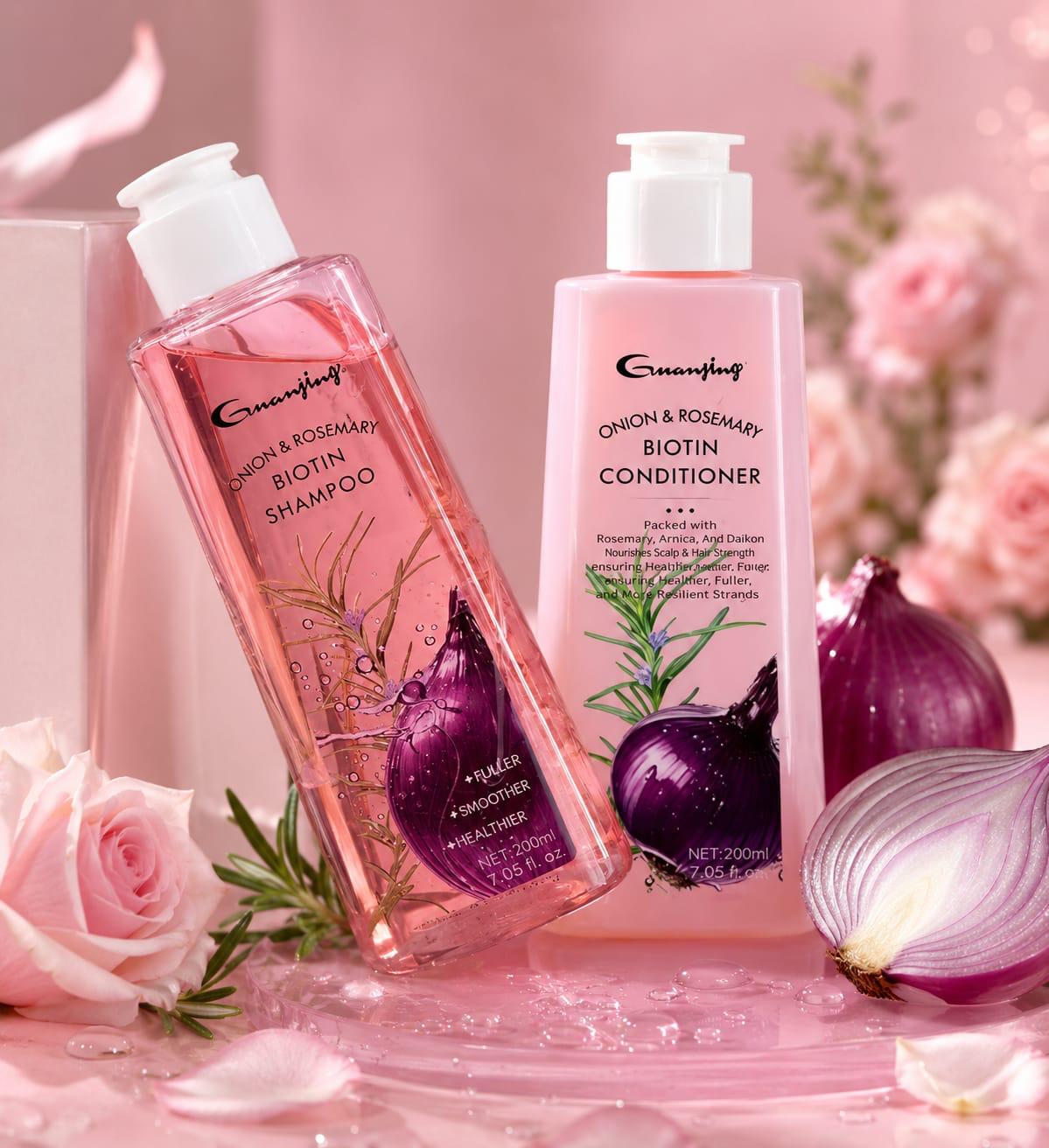 Onion Rosemary Biotin Shampoo And Conditioner