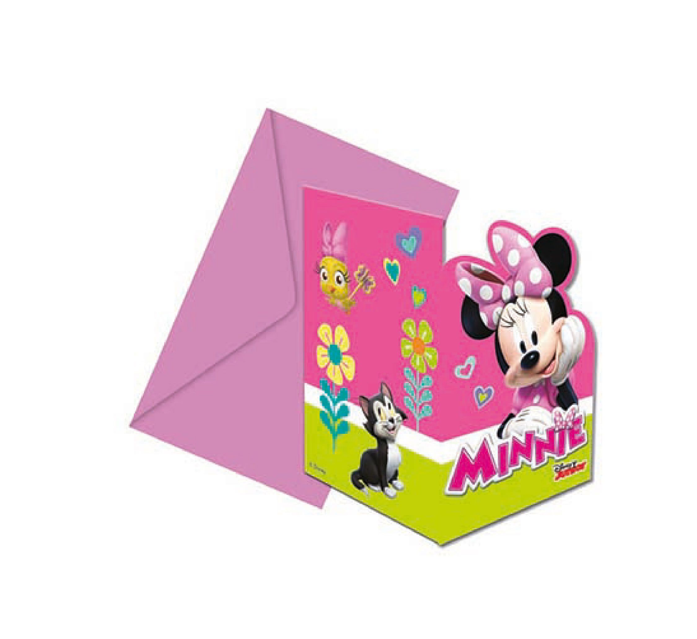 MINNIE HAPPY HELPERS DIE CUT INVITES&ENVELOPES 6CT-