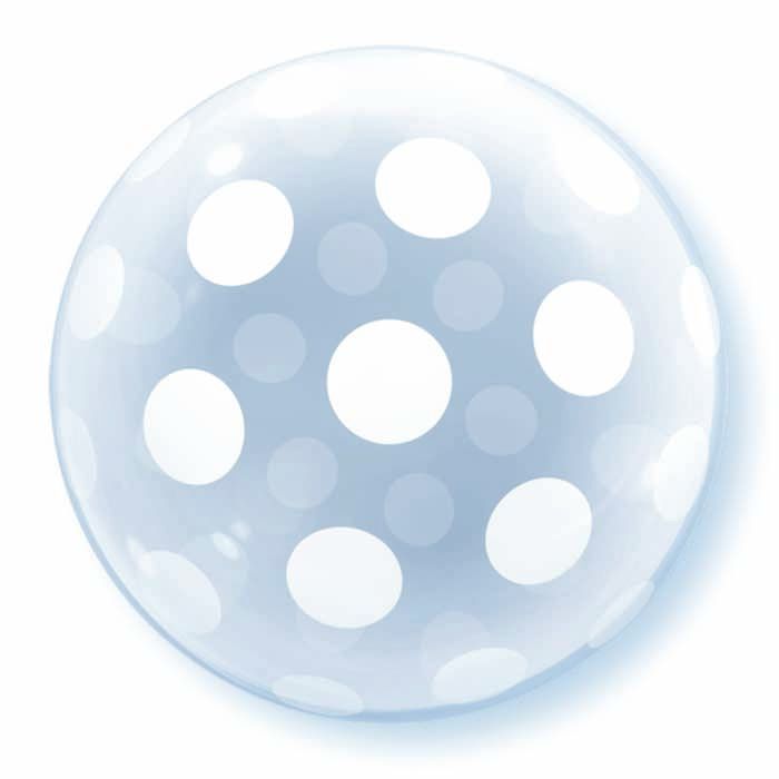 20 INCH DECO BUBBLE POLKA DOTS 1CTP