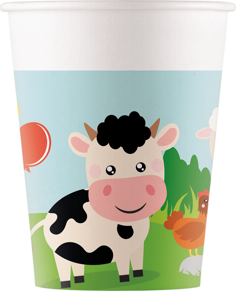 FARM PAPER CUPS 200ML 8CT