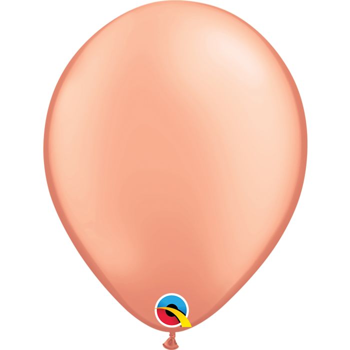 11 INCH LATEX RND ROSE GOLD 100CTP