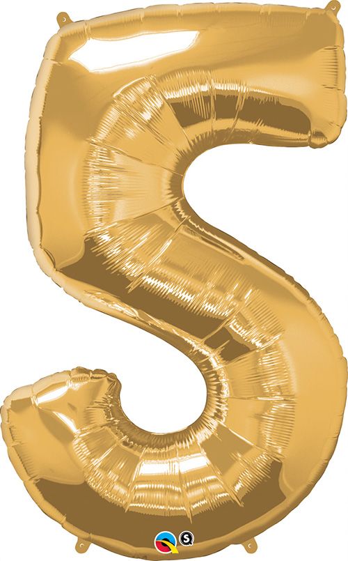 34 INCH FOIL NUMBER 5 METALLIC GOLD 1CTP