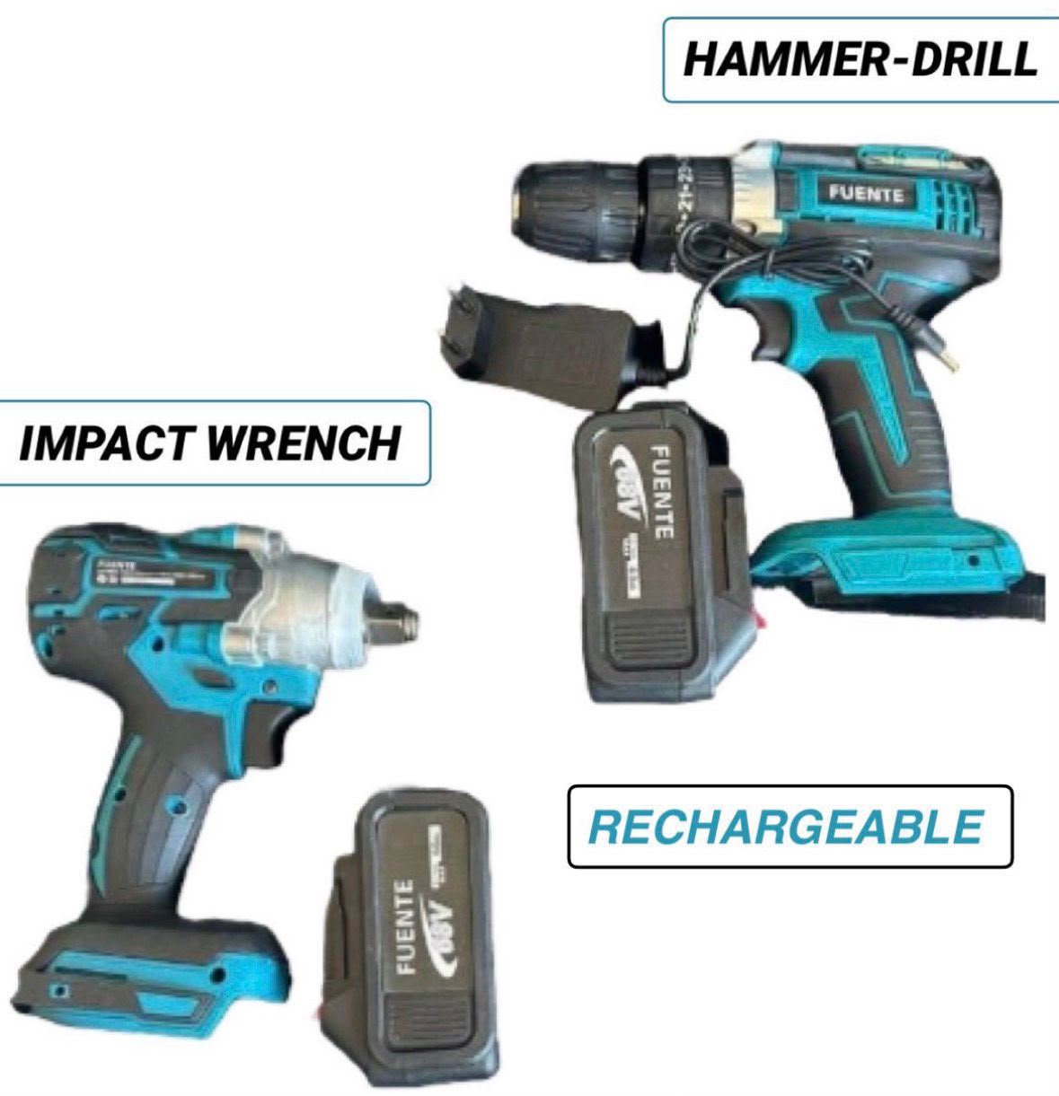 Hammer-Drill & Impact Wrench 2pcs Set