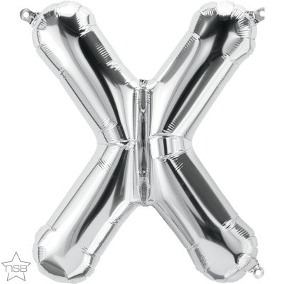 34 INCH FOIL SILVER LETTER X 1CTP