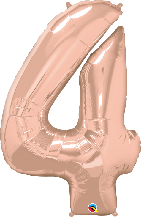 34 INCH FOIL NUMBER 4 ROSE GOLD 1CTP