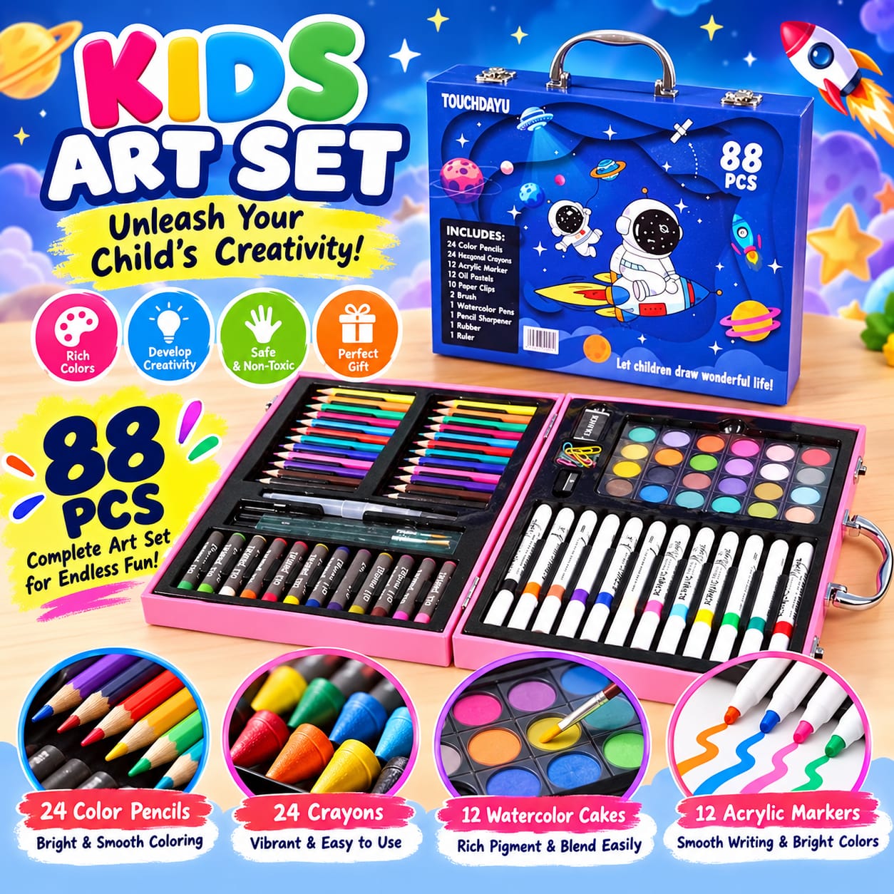 88 Piece Art Set