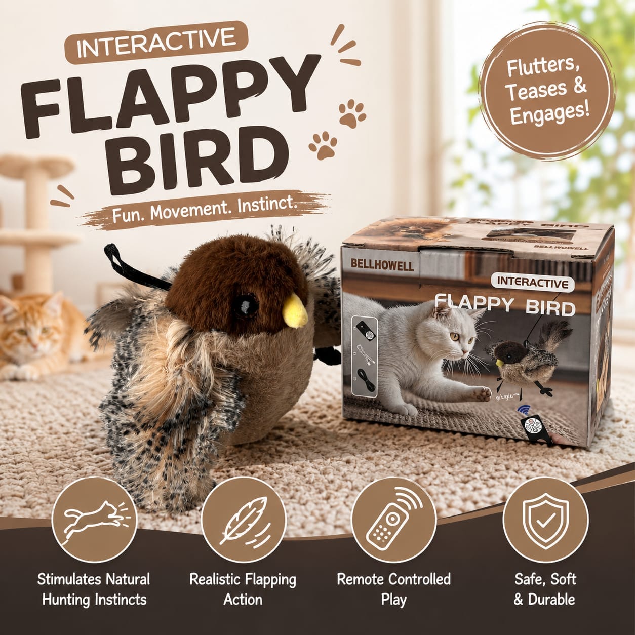 Flappy Bird Cat Toy