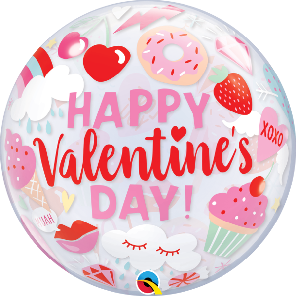 22 INCH SINGLE BUBBLE EVERYTHING VALENTINES 1CTP