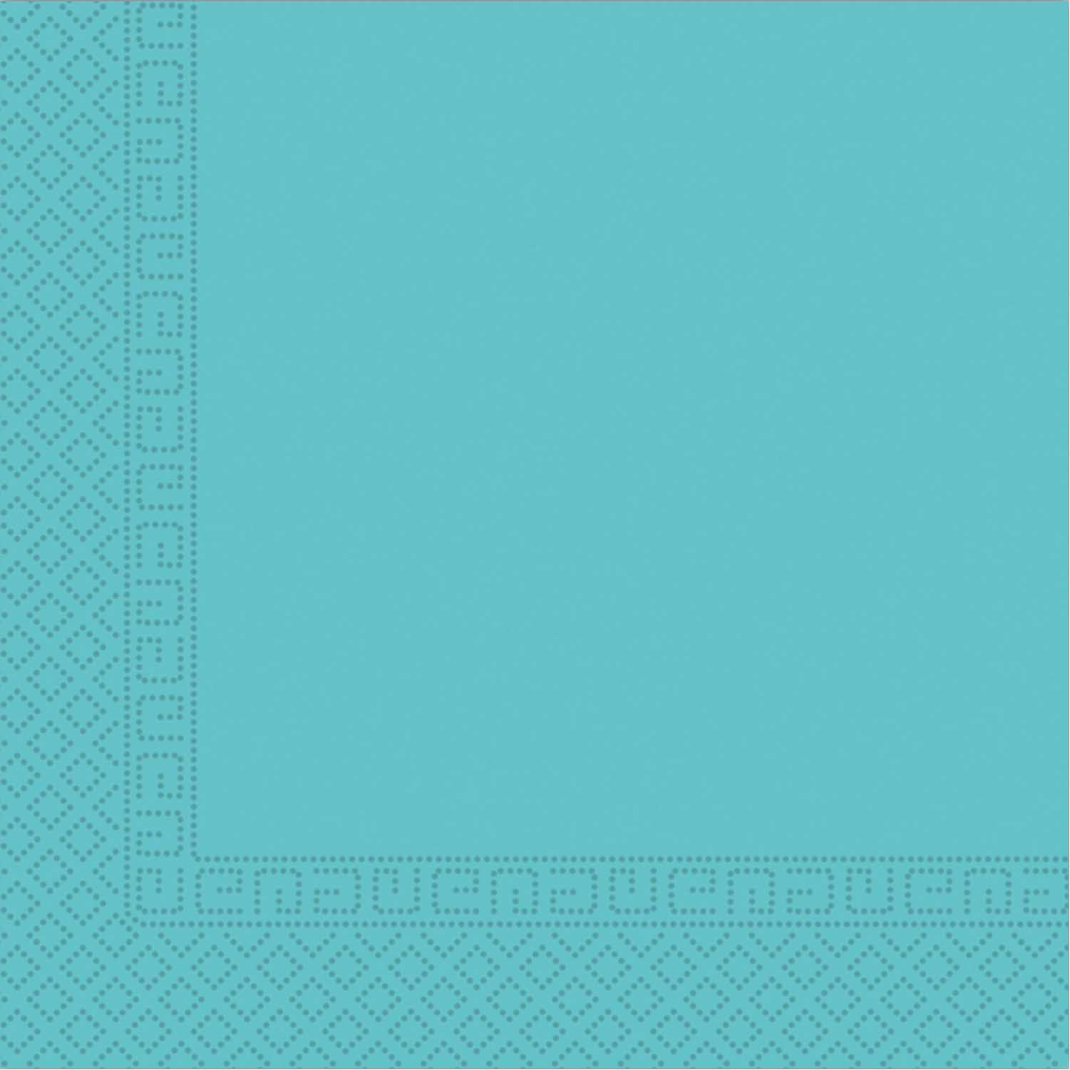 SOLID TURQUOISE THREE PLY PPR NAPKINS 33X33CM 20CT