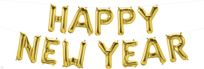 16 IN FOIL HAPPY NEW YEAR GOLD KIT AIR FILLED 1CTP
