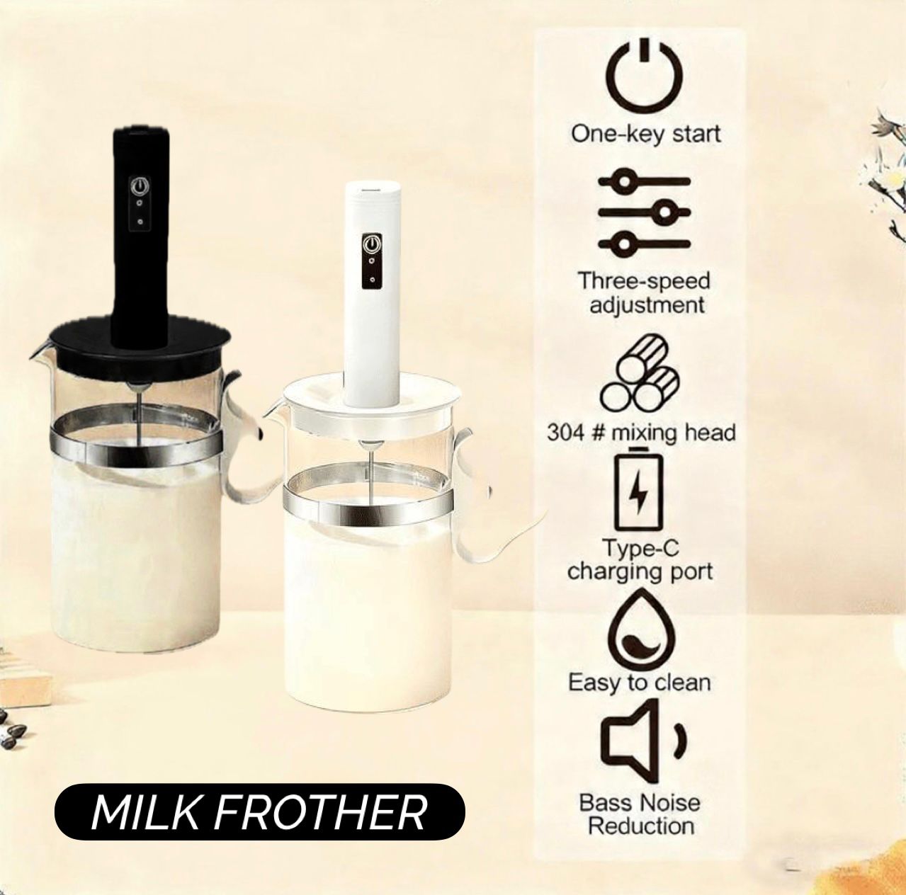 Rechargeable Milk Frother