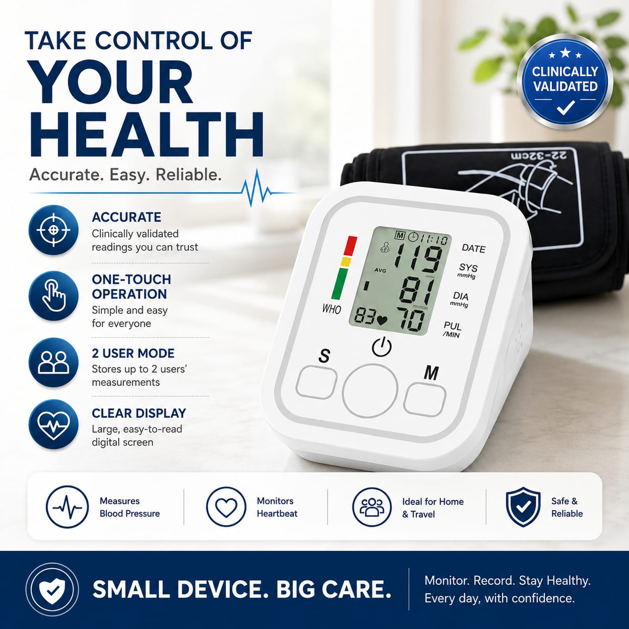 Arm Style Blood Pressure Monitor