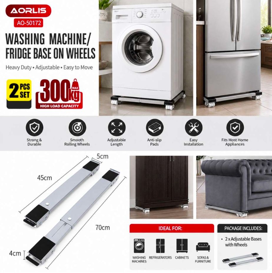 Washing Machine Fridge Base On Wheels