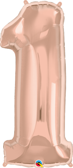 34 INCH FOIL NUMBER 1 ROSE GOLD 1CTP