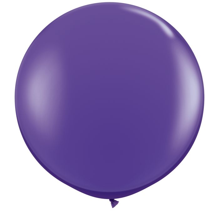 3 FT LATEX PLAIN RND PURPLE VIOLET 2CTP