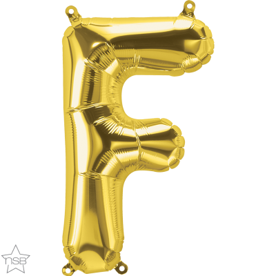 16 IN FOIL GOLD LETTER F AIR FILLED 1CTP