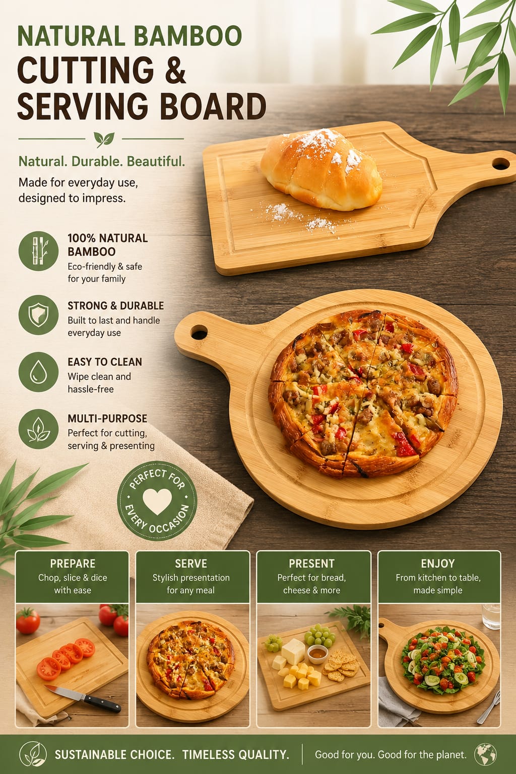 Bamboo Cutting & Serving Board