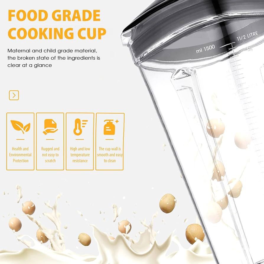 Ackiliss Glass Blender With Coffee Grinder