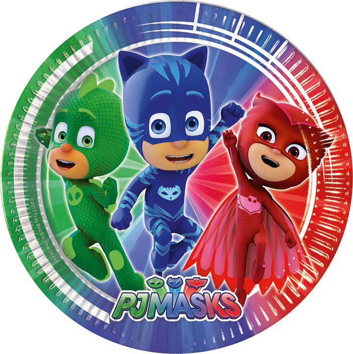 PJ MASKS PAPER PLATES LARGE 23CM 8CT
