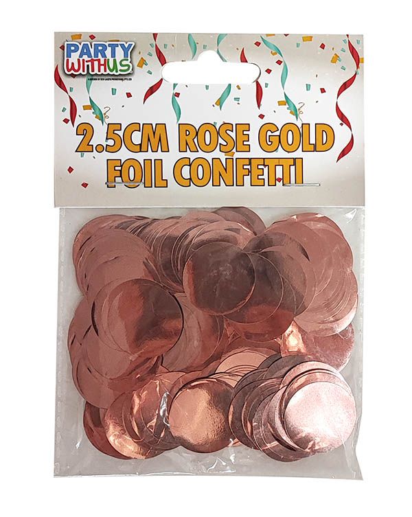 2.5CM ROSE GOLD FOIL CONFETTI 15G