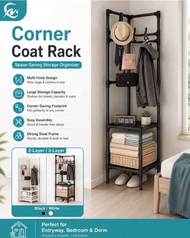 Corner Coat Rack
