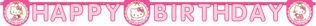 HELLO KITTY HEARTS HAPPY BDAY DIE CUT BANNER 1CT-