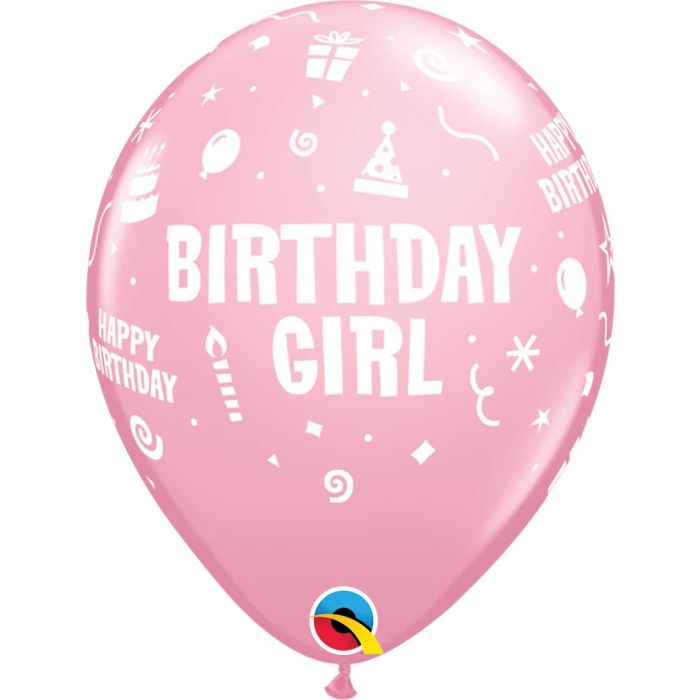 11 Inch Latex Rnd Special Ast Prt Bdy Girl 50ctp